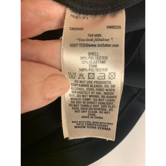 Ted Baker Dress Size 1 (XS) Black Vemma Lace Skater Mini Edgy Sheer Trendy - Picture 9 of 11